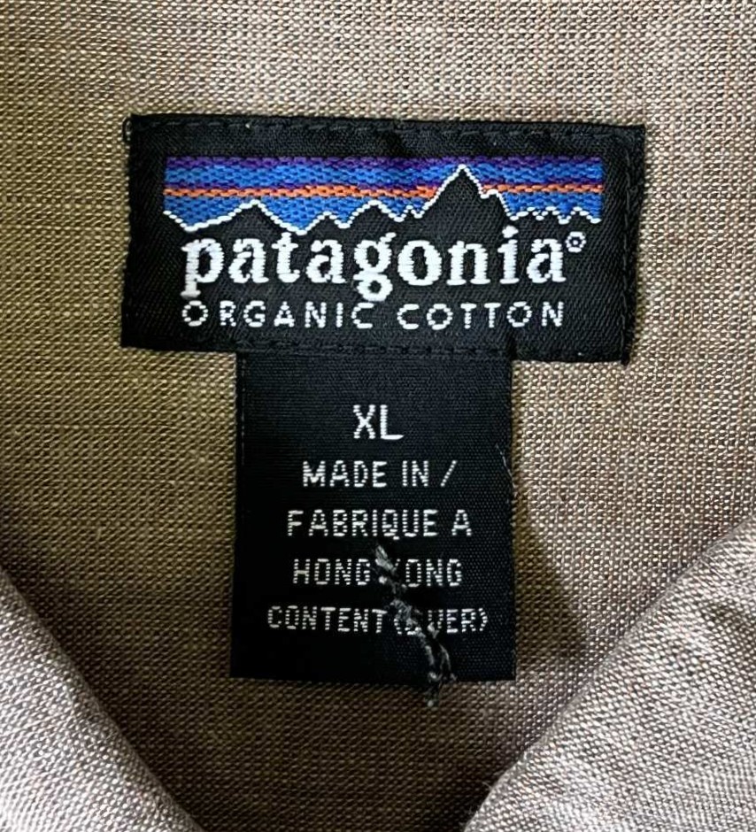 画像2: 90'S PATAGONIA  スナップボタン 半袖 シャンブレーシャツ ライトブラウン 香港製 (VINTAGE)