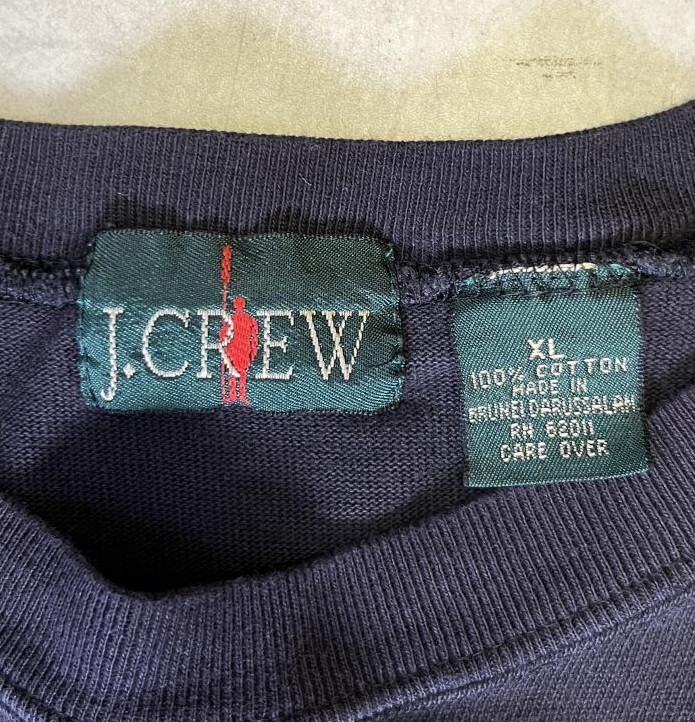 画像2: 90'S J.CREW 旧タグ 半袖 フットボール Tシャツ ブラック (VINTAGE)