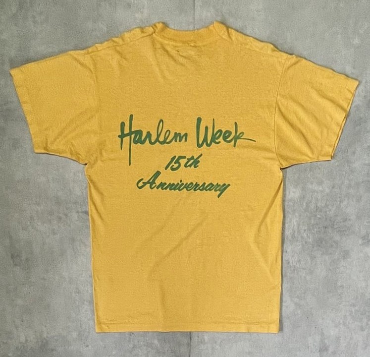 画像4: 90'S HARLEM WEEK 15th ANNIVERSARY シングルステッチ 両面プリント 半袖 Tシャツ イエロー USA製 (VINTAGE)