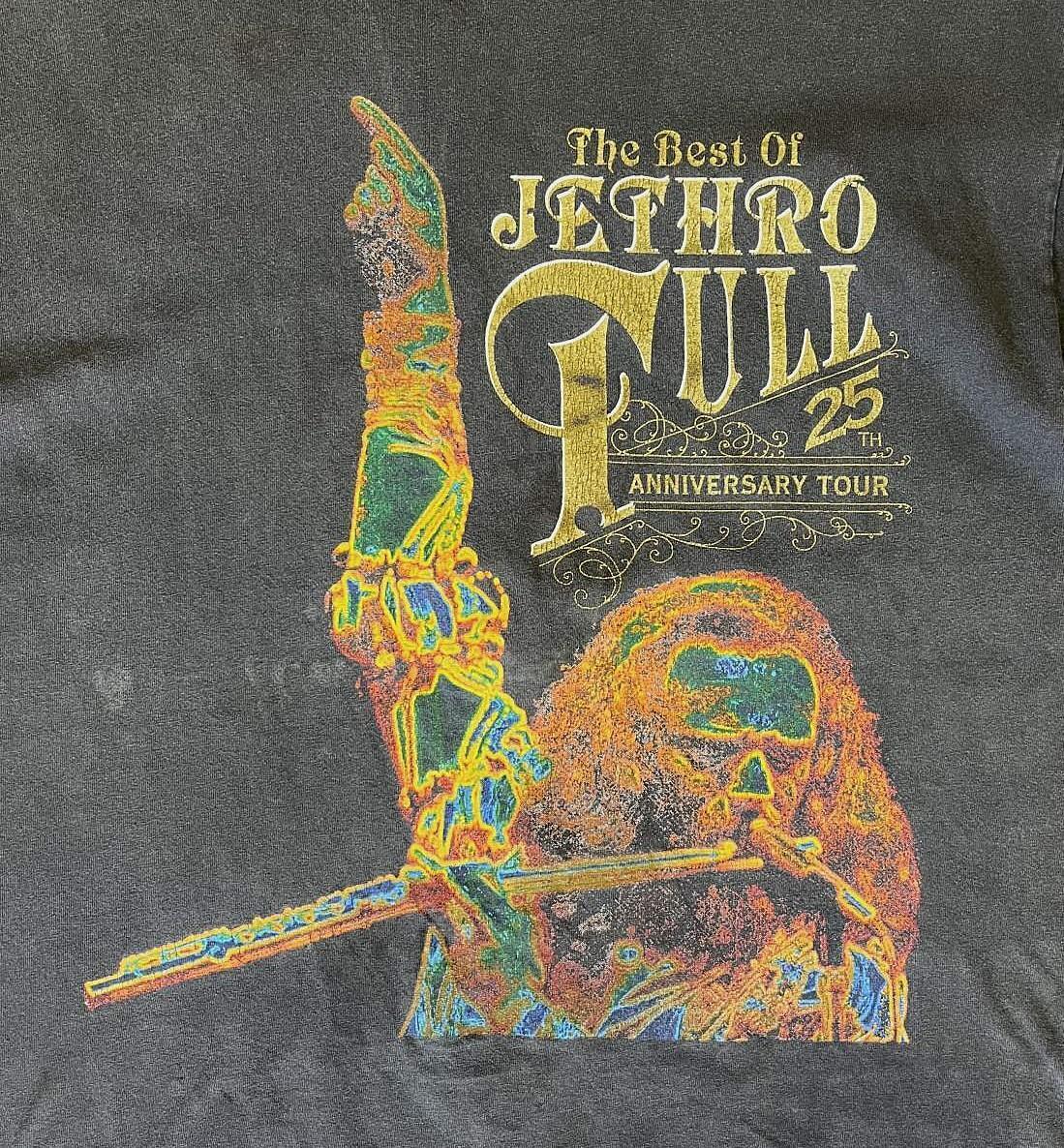 画像3: 90'S JETHRO TULL "25th ANNIVERSARY TOUR" 両面プリント シングルステッチ 半袖 Tシャツ フェードブラック (VINTAGE)