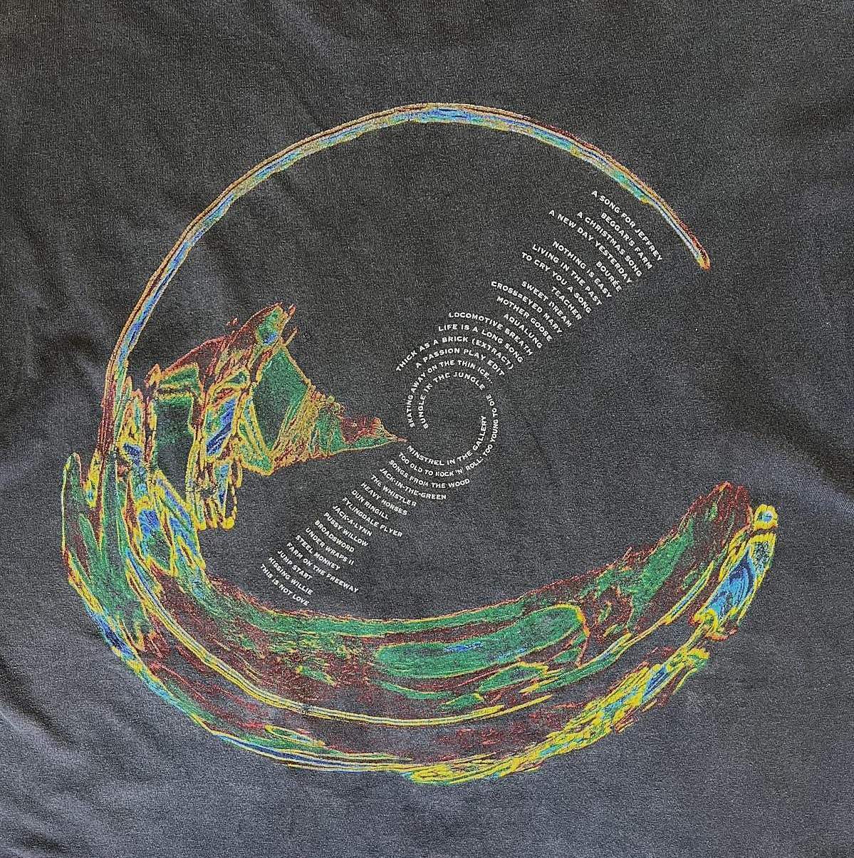 画像5: 90'S JETHRO TULL "25th ANNIVERSARY TOUR" 両面プリント シングルステッチ 半袖 Tシャツ フェードブラック (VINTAGE)