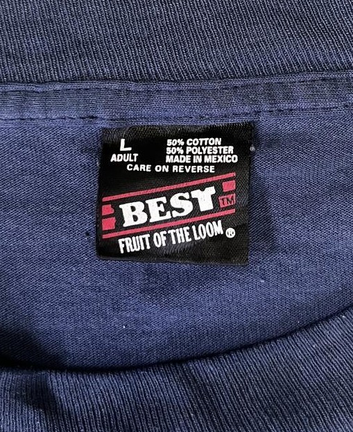 画像2: 90'S BAR LE CHAMO シングルステッチ 半袖 Tシャツ フェードネイビー (VINTAGE)