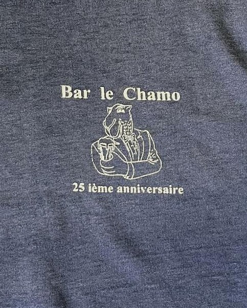 画像3: 90'S BAR LE CHAMO シングルステッチ 半袖 Tシャツ フェードネイビー (VINTAGE)
