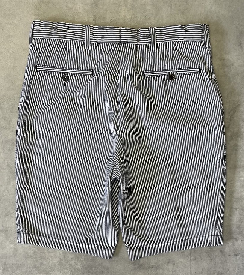 画像5: 90'S RALPH LAUREN ノープリーツ シアサッカーショーツ ストライプ (VINTAGE)