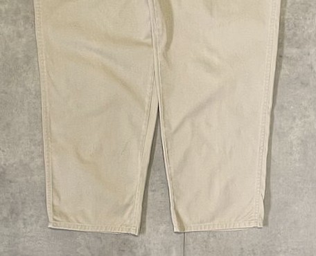 画像: 90'S RALPH LAUREN "ボックスロゴ" ツープリーツ チノパンツ ベージュ USA製 (VINTAGE)
