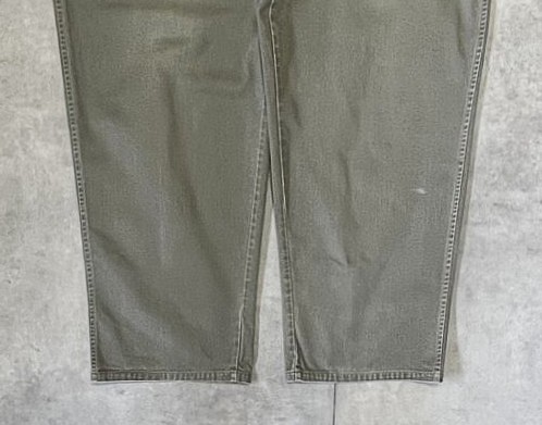 画像: 90'S RALPH LAUREN "ボックスロゴ" ツープリーツ チノパンツ カーキ (VINTAGE)