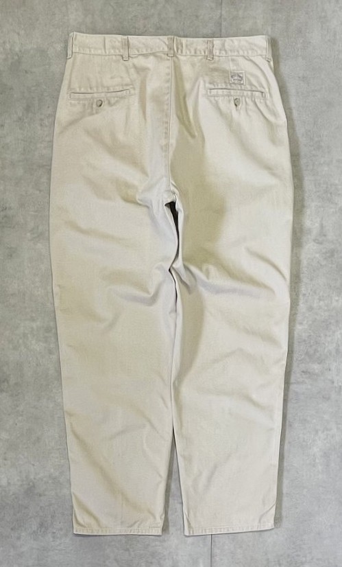 画像3: 90'S RALPH LAUREN "ボックスロゴ" ツープリーツ チノパンツ ベージュ USA製 (VINTAGE)