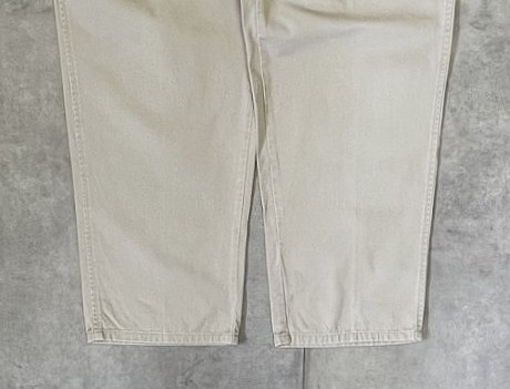 画像: 90'S RALPH LAUREN "ボックスロゴ" ツープリーツ チノパンツ ライトベージュ (VINTAGE)