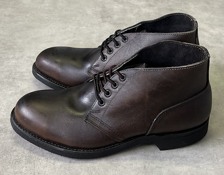 画像2: 90'S アメリカ軍 US NAVY "CRADDOCK TERRY INC製" スチールトゥ レザー チャッカブーツ ブラック (DEADSTOCK)