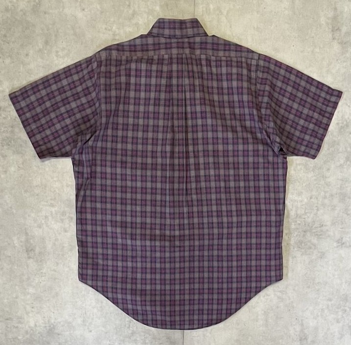 画像3: 80'S BROOKS BROTHERS "MAKERS" 6ボタン ポプリン 半袖 BDシャツ チェック柄 USA製 (VINTAGE)