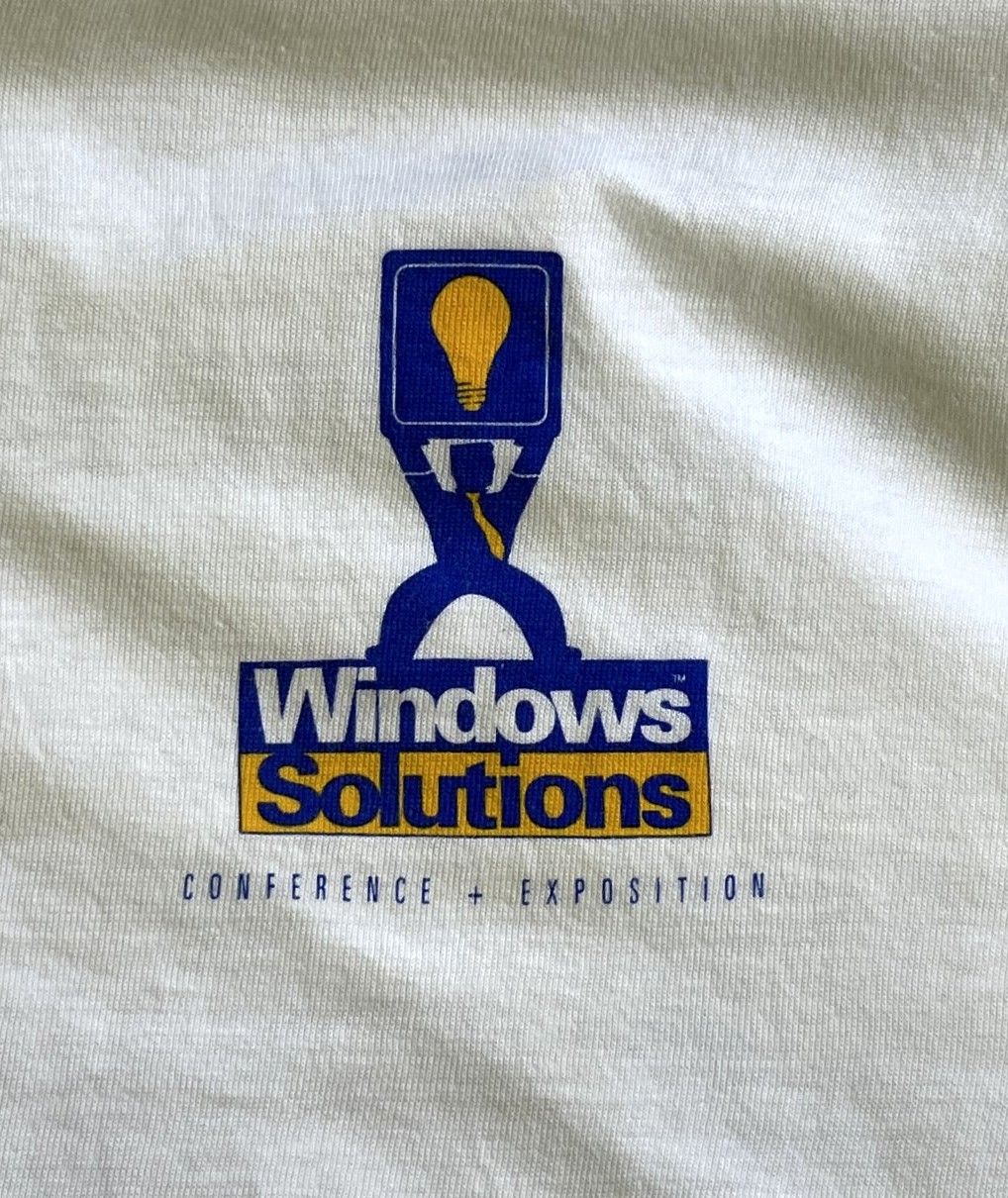 画像3: 90'S WINDOWS SOLUTIONS '94 シングルステッチ 両面プリント 半袖 Tシャツ ホワイト USA製 (VINTAGE)