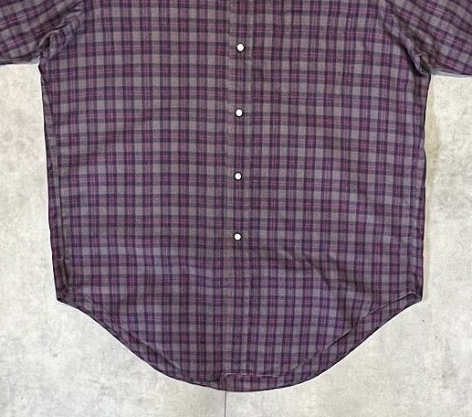 画像: 80'S BROOKS BROTHERS "MAKERS" 6ボタン ポプリン 半袖 BDシャツ チェック柄 USA製 (VINTAGE)