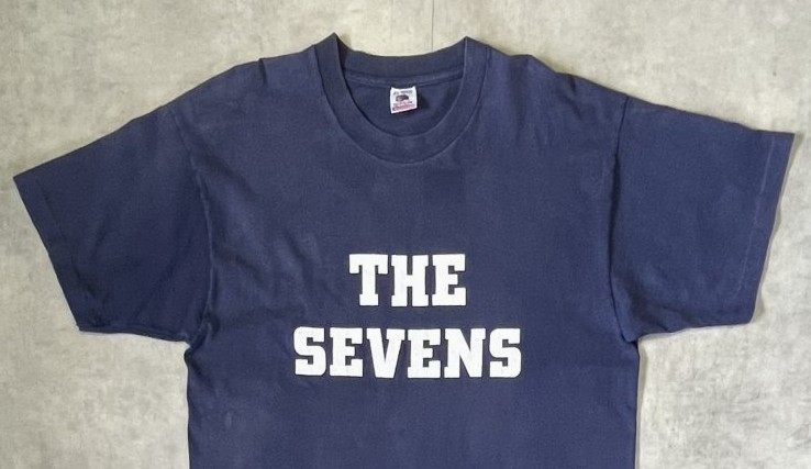 画像: 90'S THE SEVENS シングルステッチ 半袖 Tシャツ ネイビー USA製 (VINTAGE)