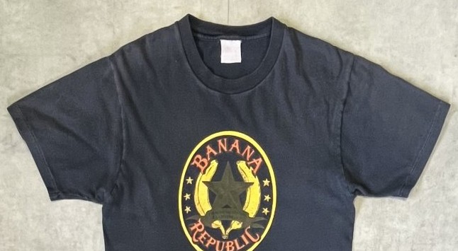 画像: 80'S BANANA REPUBLIC シングルステッチ 半袖 Tシャツ フェードブラック (VINTAGE)