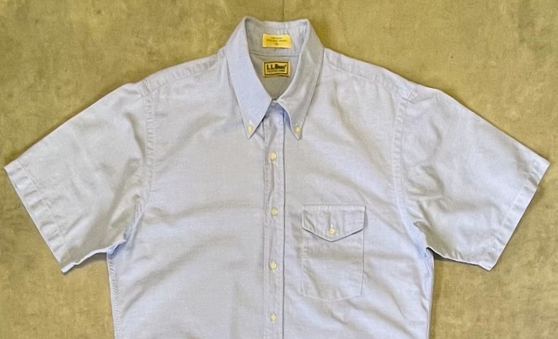 画像: 80'S LL Bean オックスフォード 半袖 BDシャツ ブルー (VINTAGE)