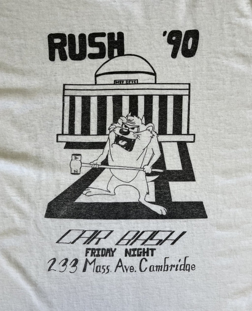 画像5: 90'S MIT (マサチューセッツ工科大学) ZETA PSI シングルステッチ 両面プリント 半袖 Tシャツ ホワイト USA製 (VINTAGE)