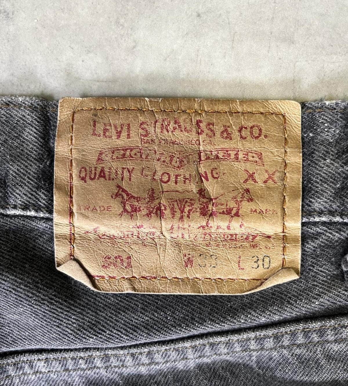 画像3: 90'S LEVIS 501 デニム 先染めブラック W33L30 USA製 (VINTAGE)