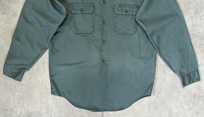 画像: 60'S BIG MAC "PENN-PREST" 長袖 ワークシャツ ダークグリーン (VINTAGE)