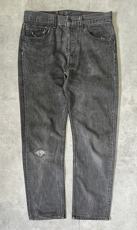 画像1: 90'S LEVIS 501 デニム 先染めブラック W33L30 USA製 (VINTAGE)