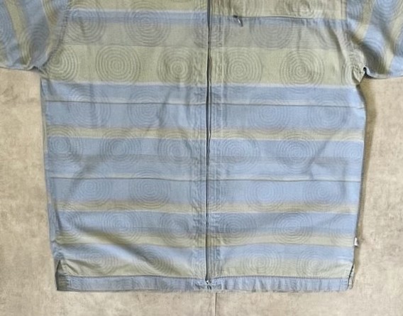 画像: 00'S PATAGONIA "RHYTHM" フルジップ 半袖 ボックスシャツ ボーダー＆渦巻柄 (VINTAGE)