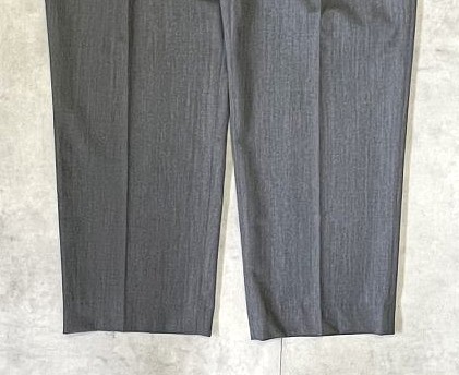 画像: BROOKS BROTHERS ツータック トロピカルウールパンツ ダークグレー (VINTAGE)