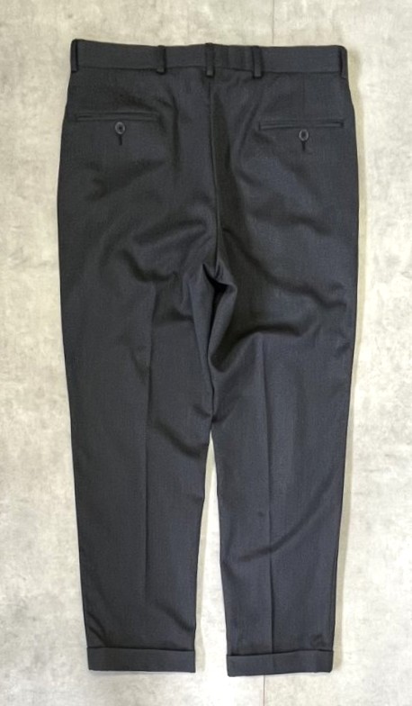 画像3: BROOKS BROTHERS ノータック トロピカルウールパンツ チャコール (VINTAGE)
