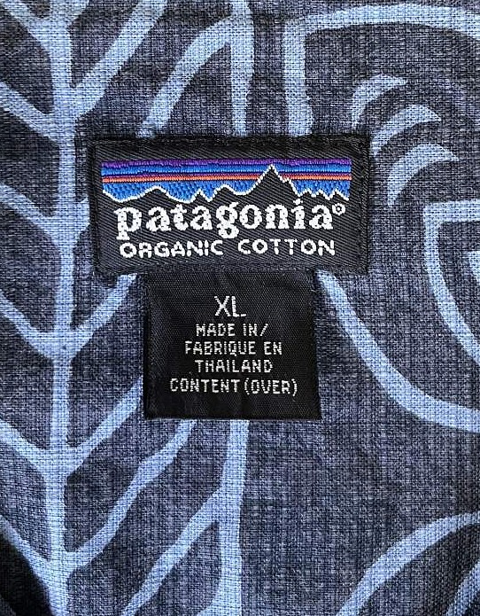 画像2: 00'S PATAGONIA オープンカラー 半袖 ACシャツ バーククロス総柄 (VINTAGE)