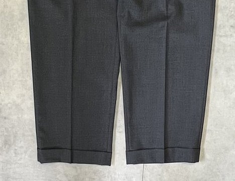 画像: RALPH LAUREN ツープリーツ トロピカルウール スラックス チャコール (VINTAGE)