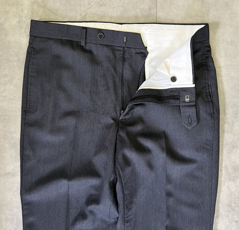 画像: BROOKS BROTHERS ノータック トロピカルウールパンツ チャコール (VINTAGE)