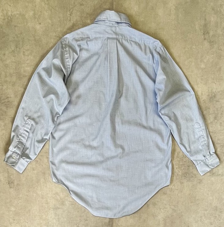画像3: 80'S BROOKS BROTHERS "MAKERS" 6ボタン BROOKSCLOTH 長袖 BDシャツ ブルー USA製 (VINTAGE)
