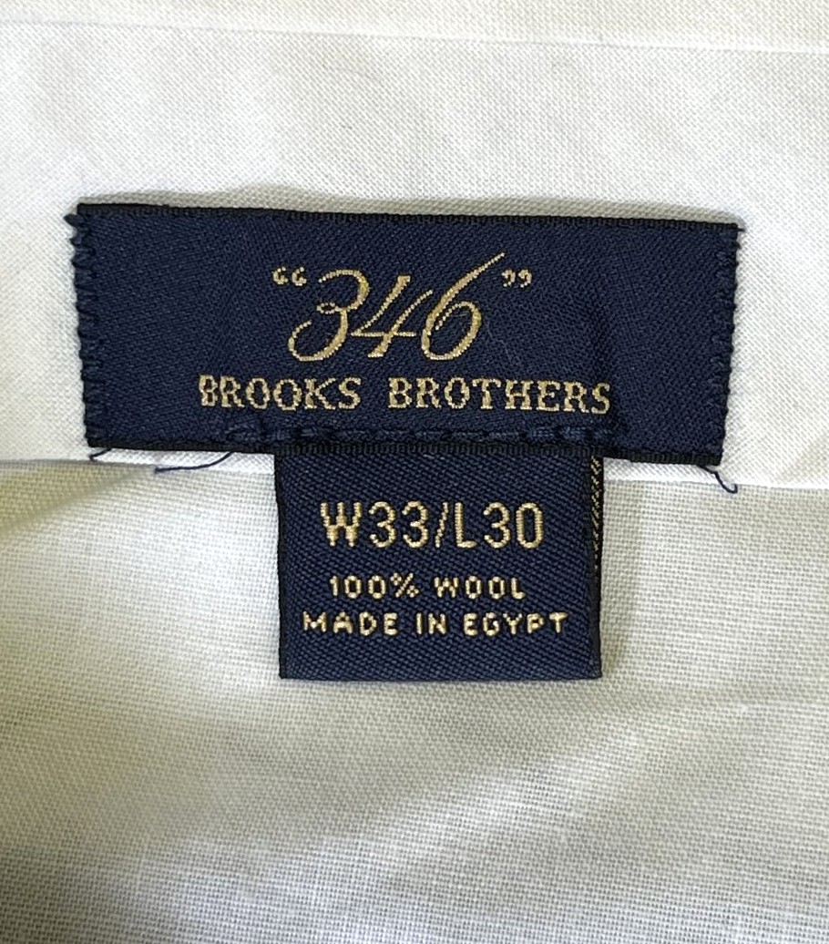 画像2: BROOKS BROTHERS ノータック トロピカルウールパンツ チャコール (VINTAGE)