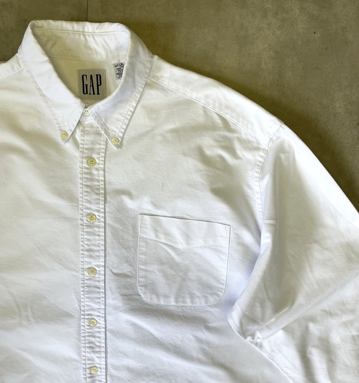 画像: 90'S GAP 旧タグ オックスフォード 長袖 BDシャツ ホワイト (VINTAGE)