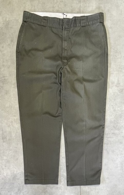 画像3: 80'S DICKIES 874 チビタグ ワークパンツ オリーブ W40L29 USA製 (VINTAGE)