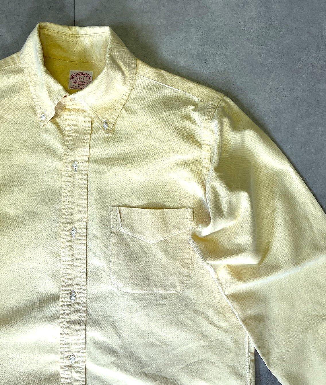 画像: 70'S BROOKS BROTHERS "MAKERS" 6ボタン オックスフォード 長袖 BDシャツ イエロー USA製 (VINTAGE)