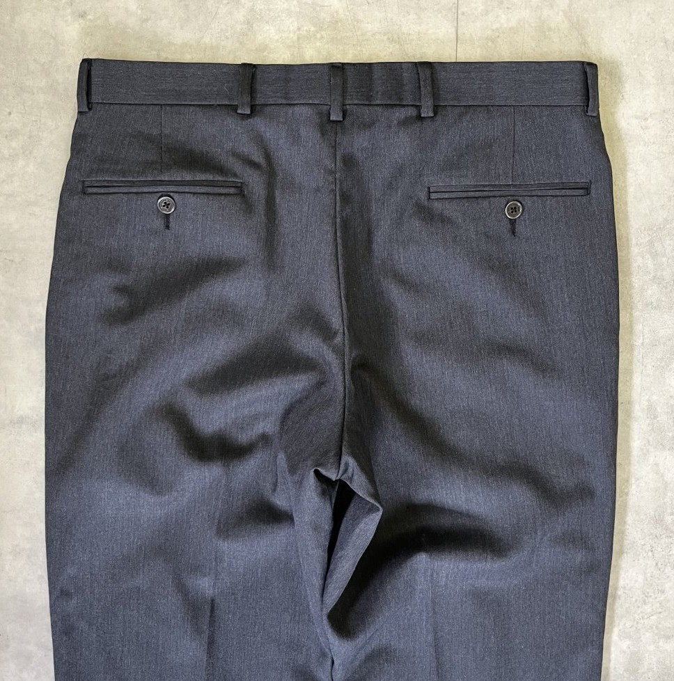 画像: BROOKS BROTHERS ノータック トロピカルウールパンツ チャコール (VINTAGE)
