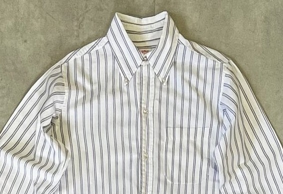 画像: 70'S BROOKS BROTHERS "MAKERS" 6ボタン オックスフォード 長袖 BDシャツ ストライプ USA製 (VINTAGE)
