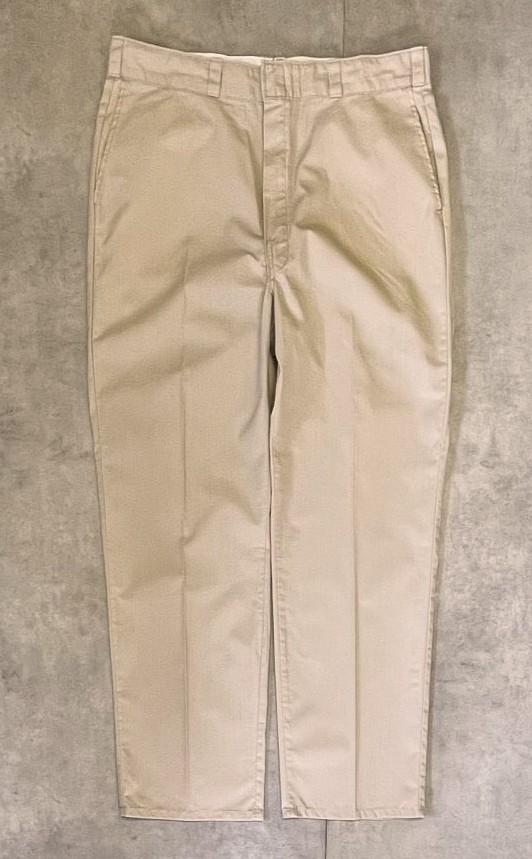 画像3: 80'S DICKIES 874 チビタグ ポプリン ワークパンツ ベージュ W36L32 USA製 (VINTAGE)