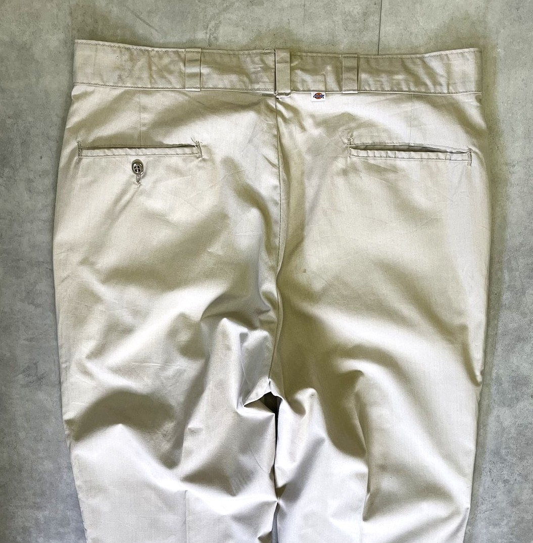 画像: 80'S DICKIES 874 チビタグ ポプリン ワークパンツ ベージュ W36L32 USA製 (VINTAGE)