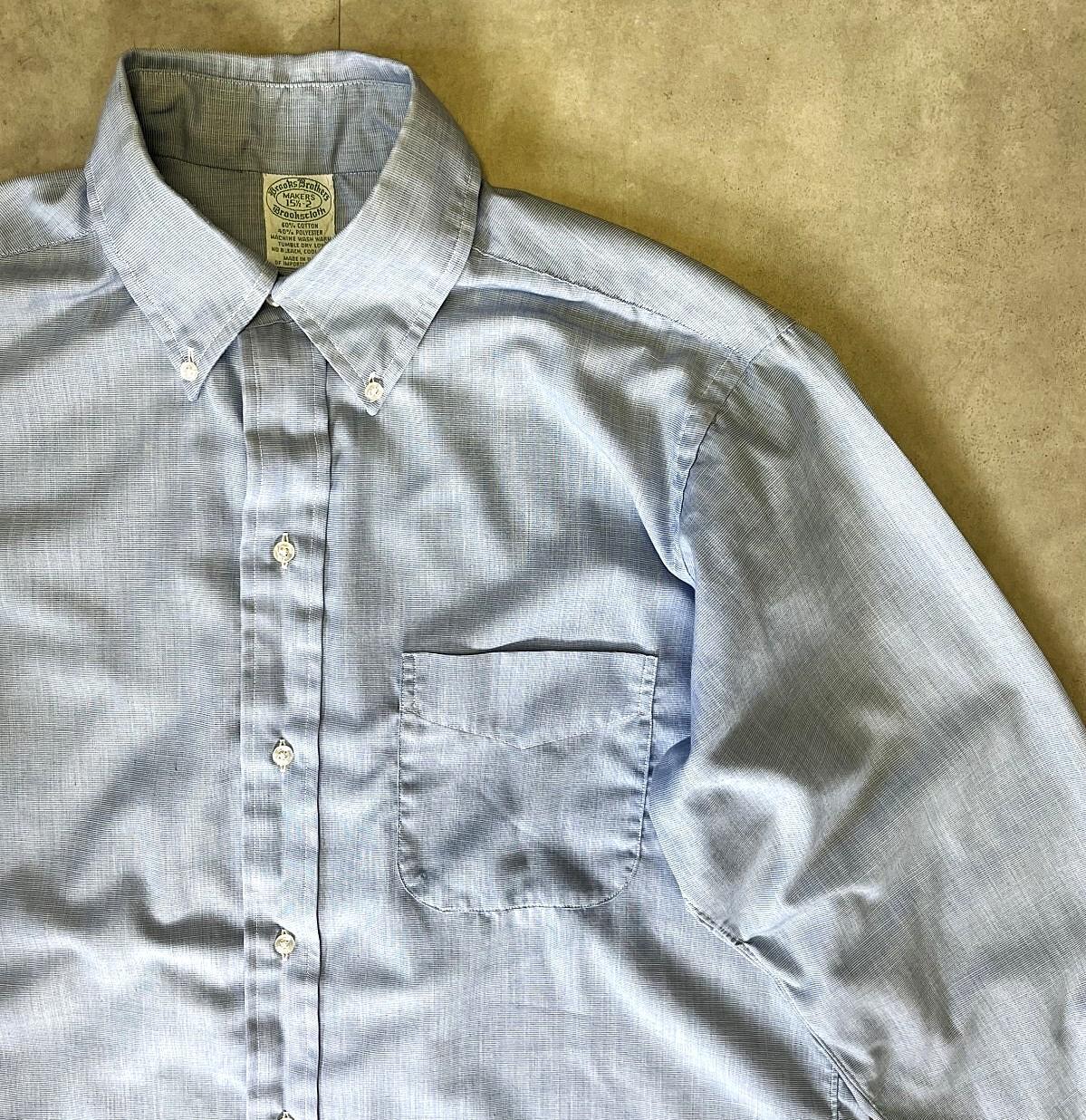 画像: 80'S BROOKS BROTHERS "MAKERS" 6ボタン BROOKSCLOTH 長袖 BDシャツ ブルー USA製 (VINTAGE)