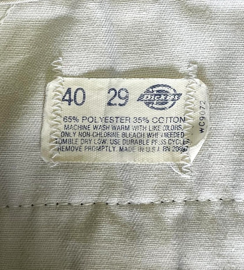 画像4: 80'S DICKIES 874 チビタグ ワークパンツ オリーブ W40L29 USA製 (VINTAGE)