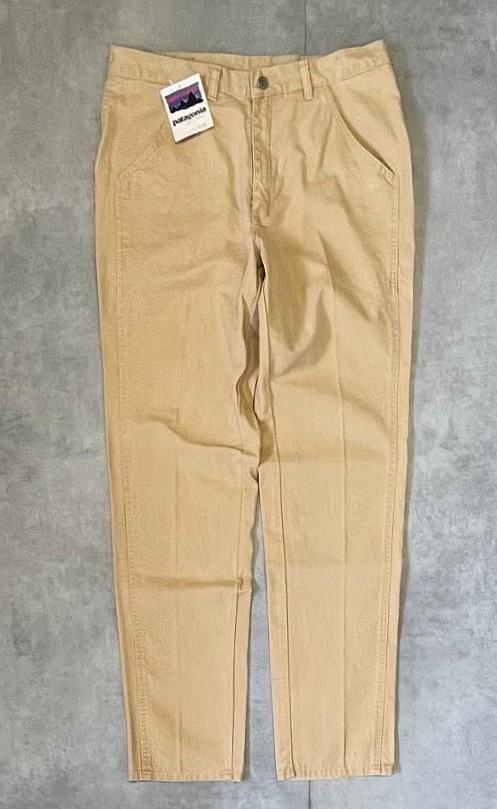 画像1: 80'S PATAGONIA "STAND UP PANTS" 旧タグ キャンバスパンツ ライトブラウン 香港製 (DEADSTOCK)