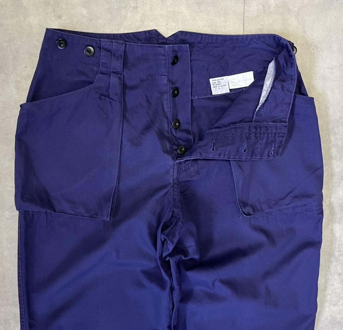 画像: 90'S UNIONBAY メタルボタン ワークパンツ インクブルー (VINTAGE)