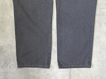 画像: 80'S FORTUNE トップスナップボタン コックパンツ 後染めブラック チェック柄 TALONジップ USA製 (VINTAGE)
