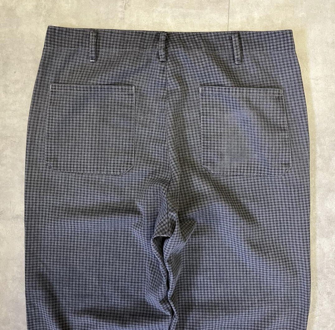 画像: 80'S FORTUNE トップスナップボタン コックパンツ 後染めブラック チェック柄 TALONジップ USA製 (VINTAGE)