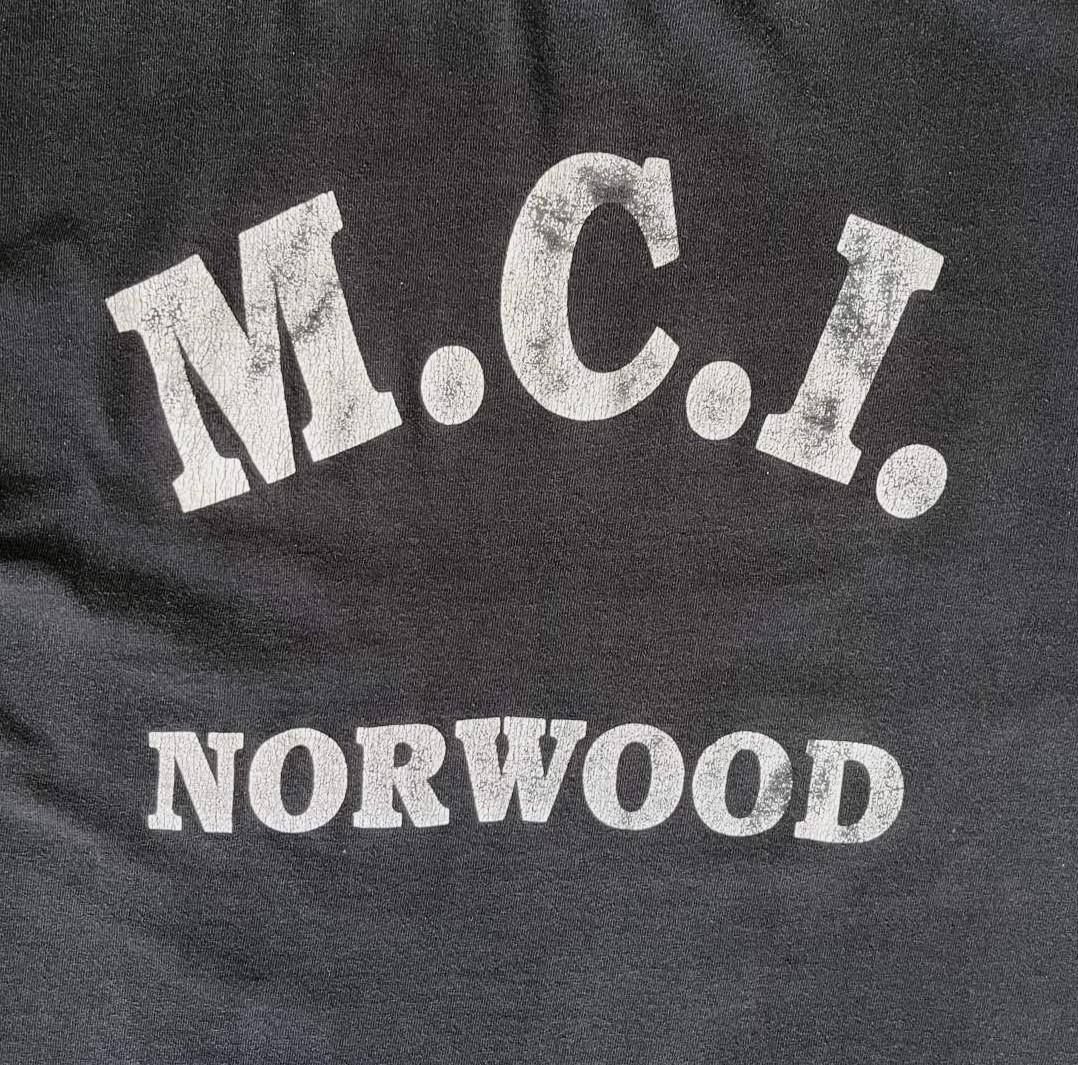 画像3: 90'S M.C.I. NORWOOD シングルステッチ 両面プリント 半袖 Tシャツ ブラック USA製 (VINTAGE)