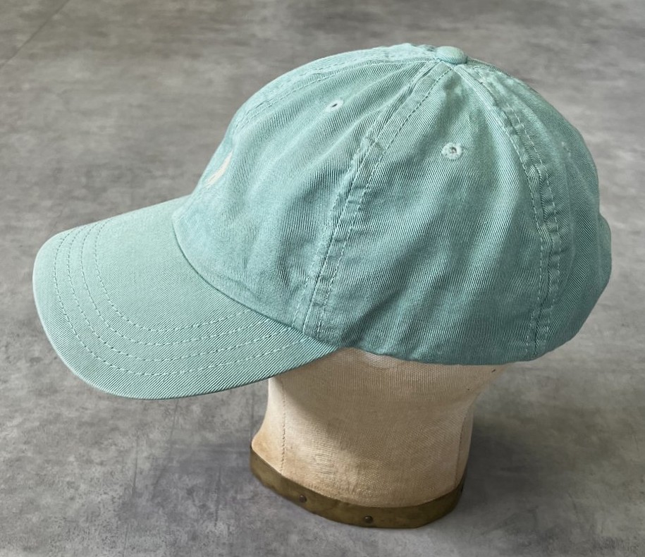 画像3: 90'S RALPH LAUREN ロゴ刺繍 ベースボールキャップ ライトグリーン USA製 (VINTAGE)