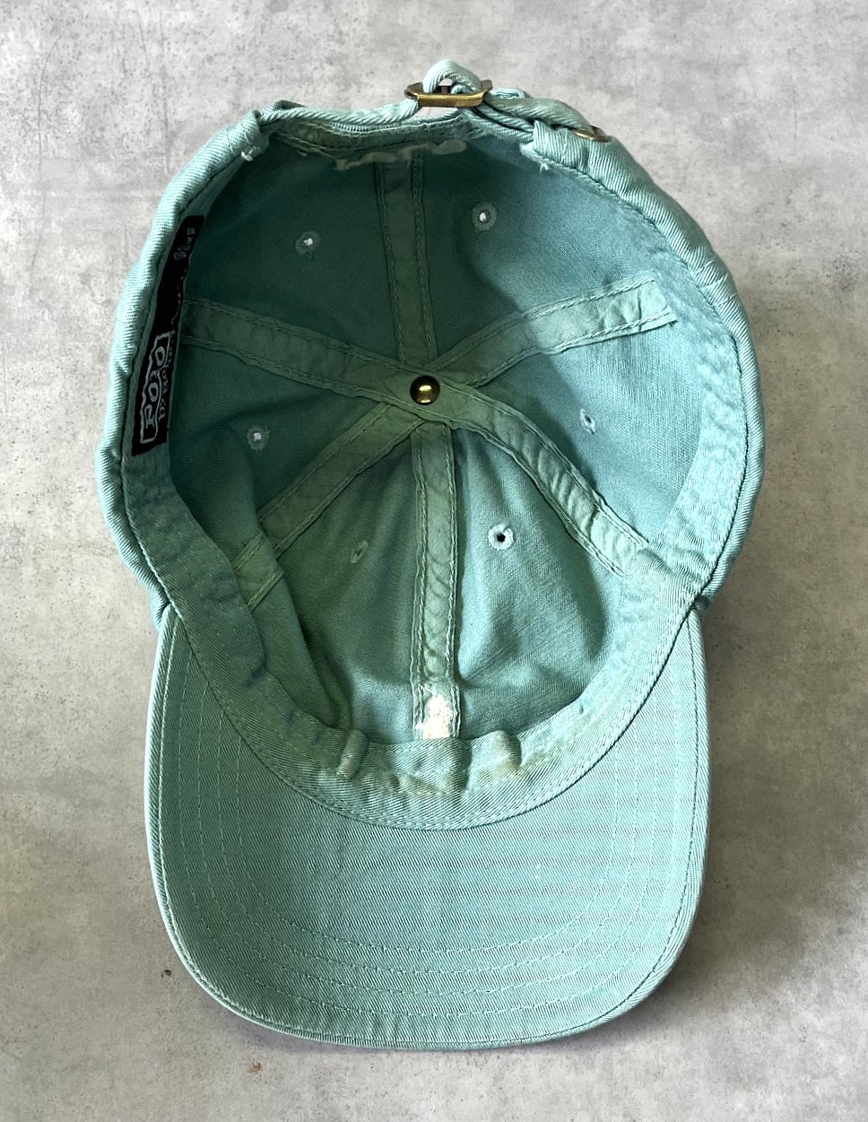 画像5: 90'S RALPH LAUREN ロゴ刺繍 ベースボールキャップ ライトグリーン USA製 (VINTAGE)