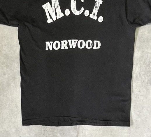 画像: 90'S M.C.I. NORWOOD シングルステッチ 両面プリント 半袖 Tシャツ ブラック USA製 (VINTAGE)