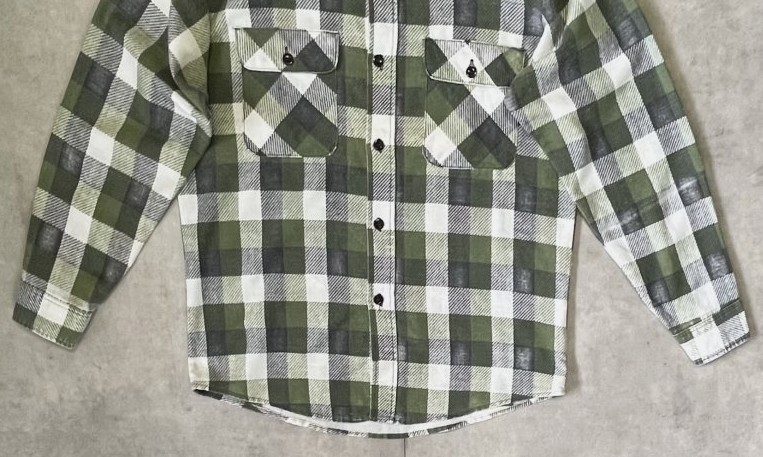 画像: 80'S SEARS プリントフランネル ワークシャツ チェック柄 (VINTAGE)