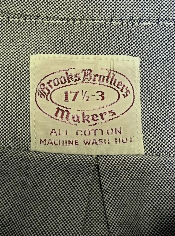 画像2: 70'S BROOKS BROTHERS "MAKERS" 6ボタン オックスフォード BDシャツ ブルー USA製 (VINTAGE)